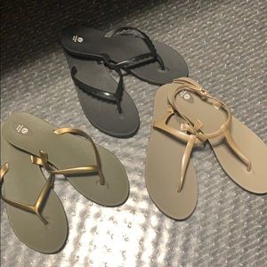 3pairs Third Oak sustainable sandals